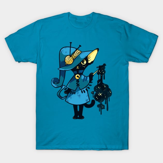 Cat Witch T-Shirt by biskitten